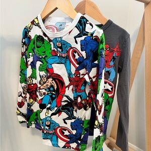 H&M marvel long sleeve shirts